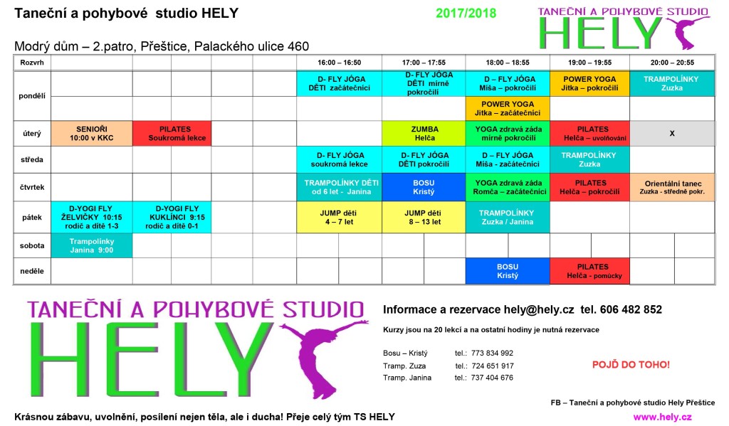 cvičení přeštice bosu, pilates, yoga, jóga, trampolínky, zumba, děti