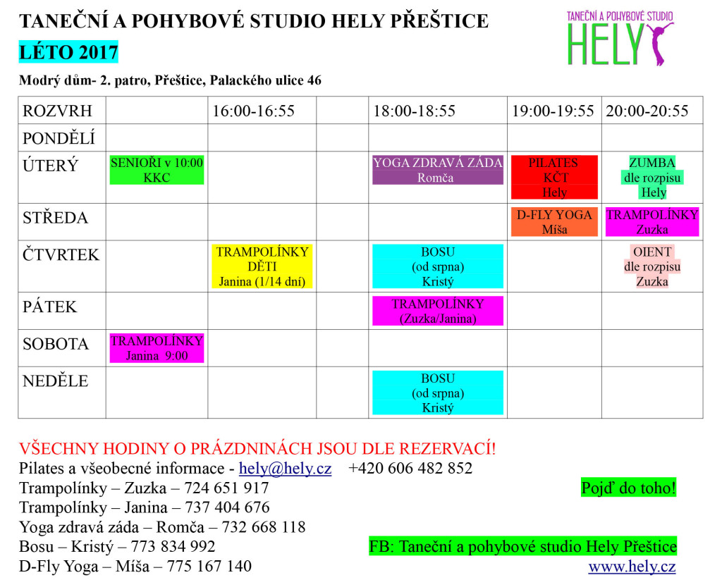 yoga, joga, pilates, bosu, trampolínky, Přeštice