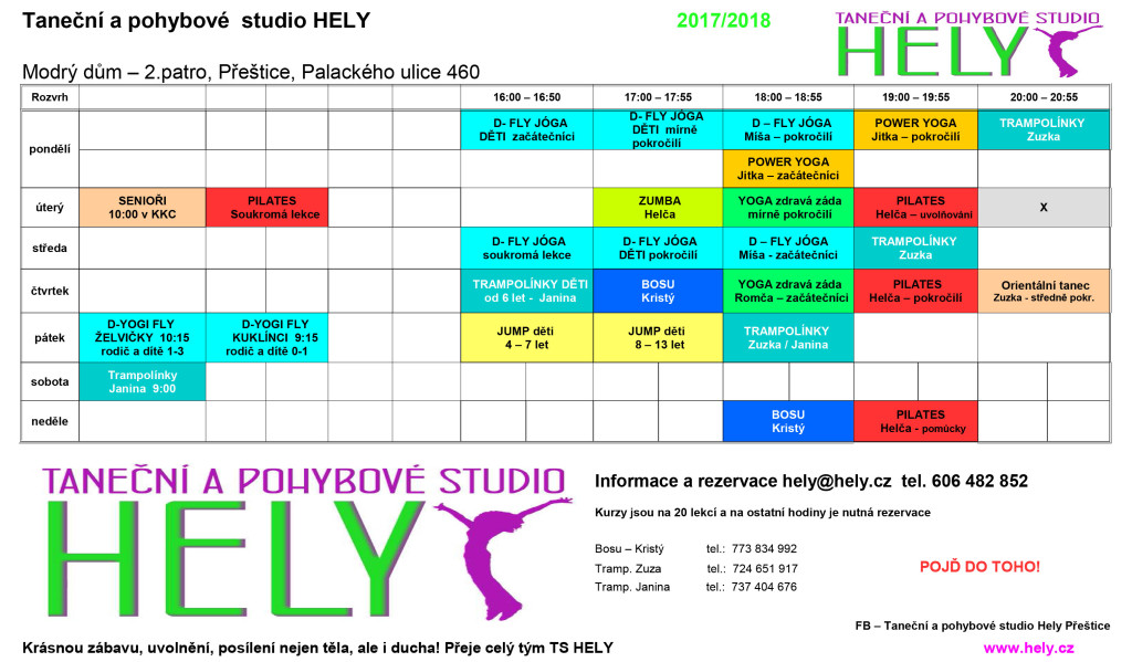 pilates, yoga, joga, bosu, trampolínky, děti